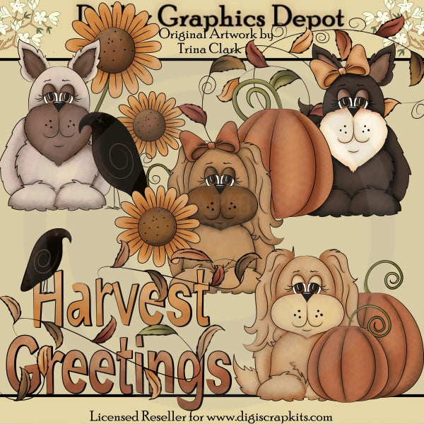 Cachorros De Otoño - Clipart