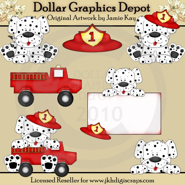 Fire Dogs - Clip Art
