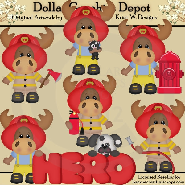 Alce de bomberos - Clipart - Exclusivo de DCS