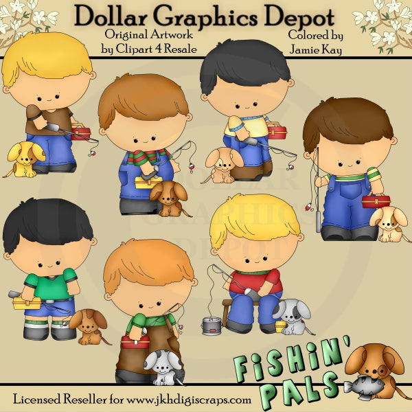 Amici pescatori 1 - ClipArt