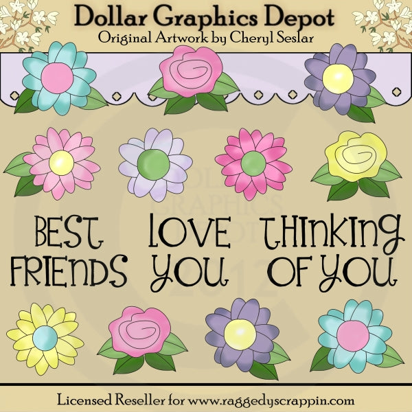 Frenesia floreale - ClipArt
