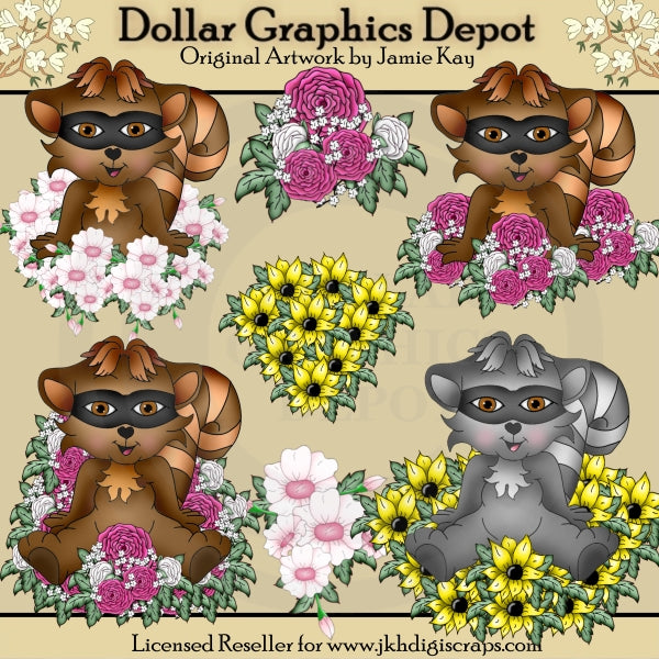 Flower Bandits - Clip Art