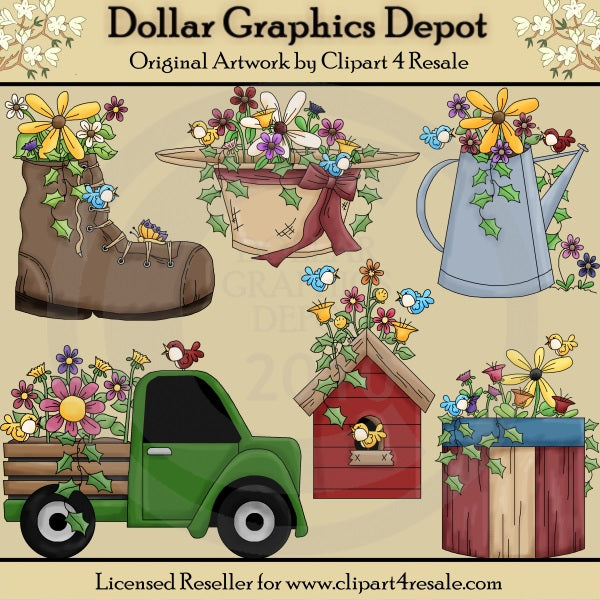 Vasi da fiori - ClipArt