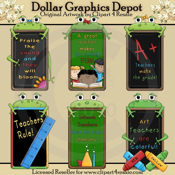 Detti dell'insegnante Froggie - ClipArt - Esclusiva DCS