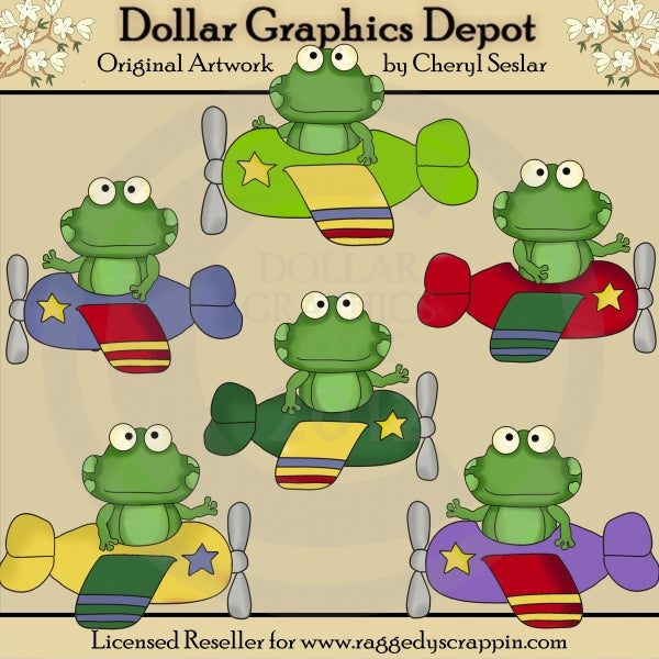 Rane divertenti - Volare - ClipArt