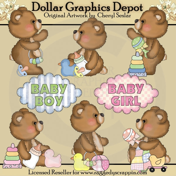 Cuccioli fuzzy - Orsetti - ClipArt