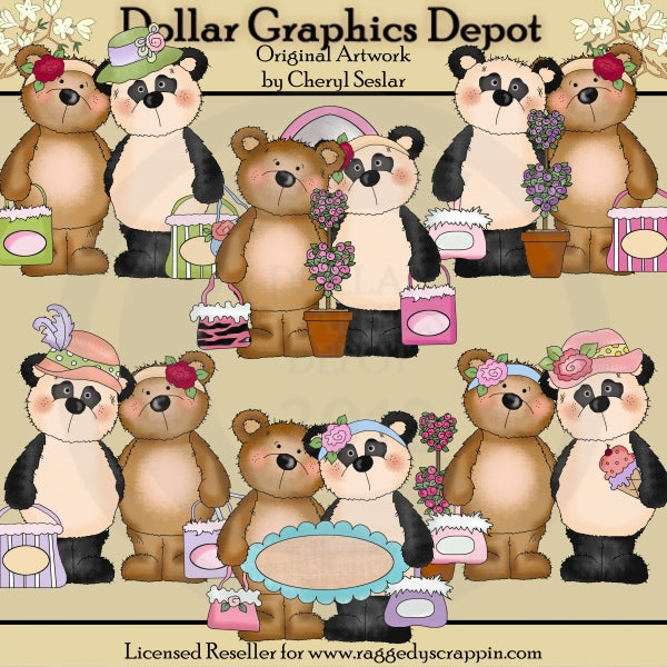 Fuzzy Fozzy - Amici dello shopping - ClipArt