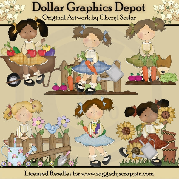 Ragazze del cancello del giardino - ClipArt - Esclusiva DCS