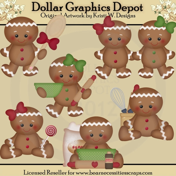 Navidad de pan de jengibre - Clipart - Exclusivo de DCS