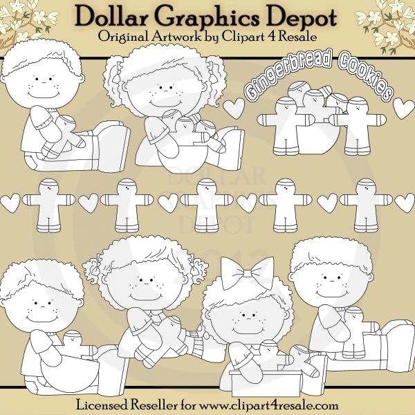 Gingerbread Kids - Timbri digitali