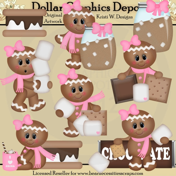 Jengibres y S'mores - Clipart - Exclusivo de DCS
