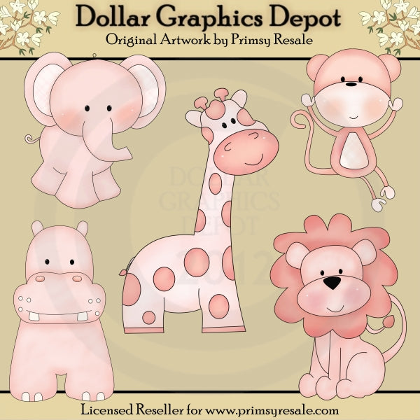 Ragazza bambini nella giungla - ClipArt
