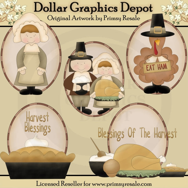 Give Thanks - Ovals - Clip Art