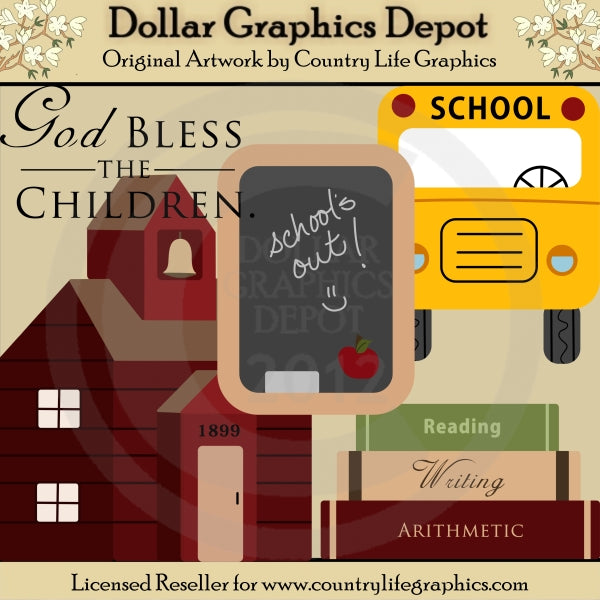 God Bless The Children - Clip Art