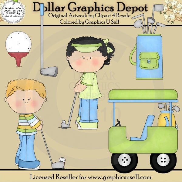 Giocare a golf - ClipArt