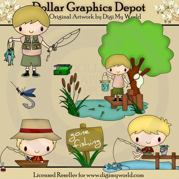 Gone Fishing - Clip Art