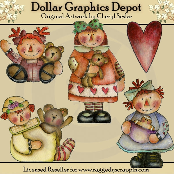 Prim Annies dipinte a mano - ClipArt