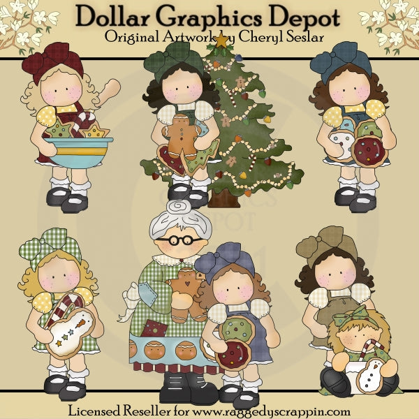 Hannah y sus amigos - Galletas de Navidad - Clipart