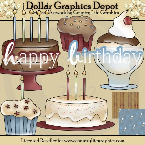Feliz Cumpleaños 1 - Clipart