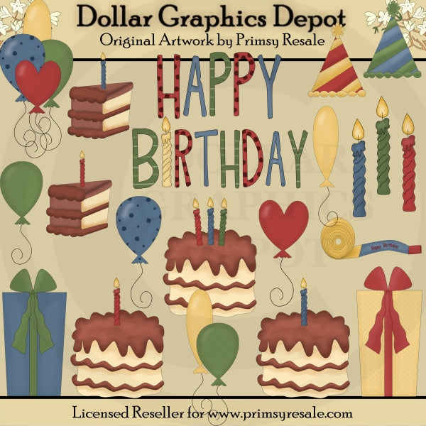 Happy Birthday 2 - Clip Art