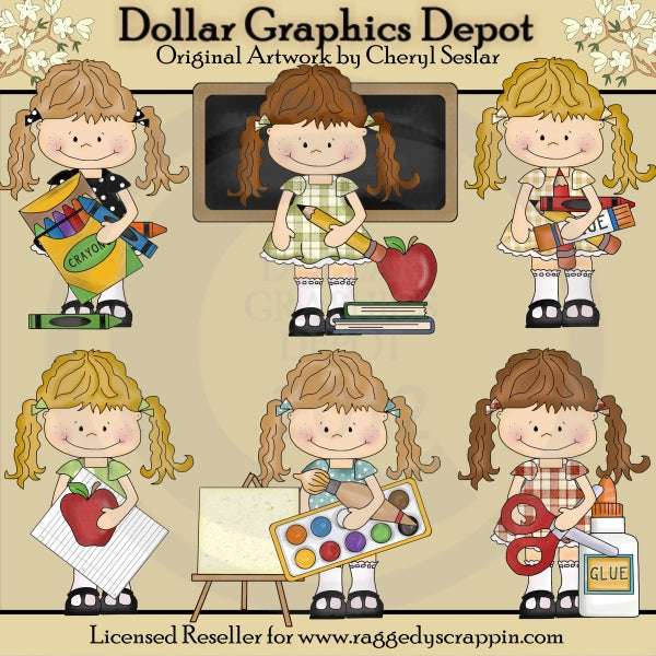 Happy Lulu - Goes To School - Clip Art