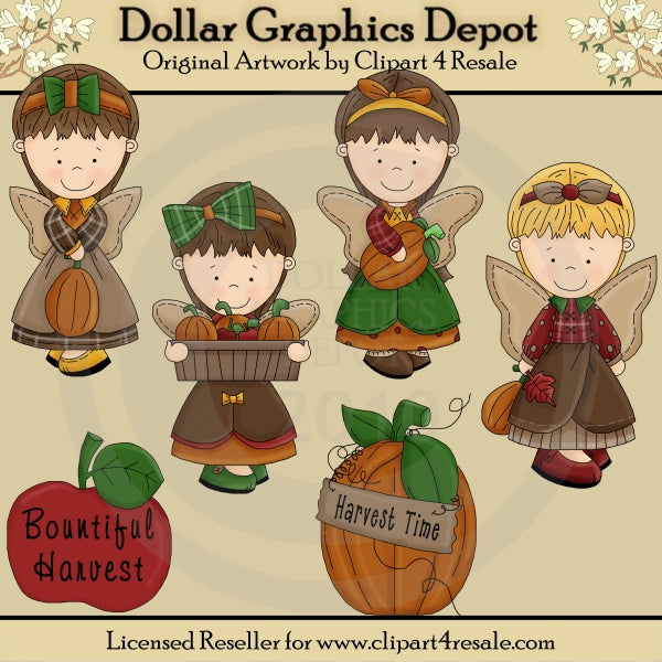 Harvest Time Angels - ClipArt - Esclusiva DCS