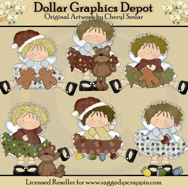Ángeles Mágicos Navideños - Clipart