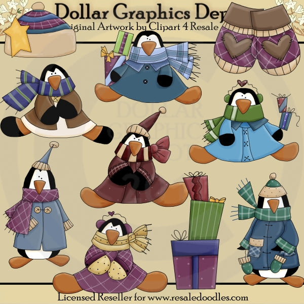 Pingüinos De Vacaciones - Clipart