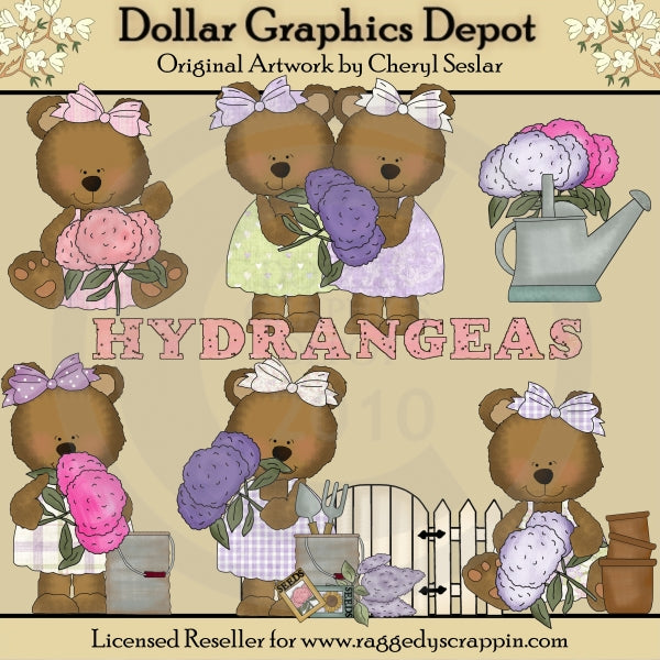 Orsi di ortensia - ClipArt - Esclusiva DCS