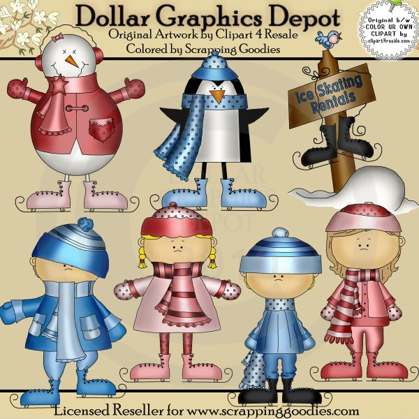 Pattinaggio sul ghiaccio 1 - ClipArt