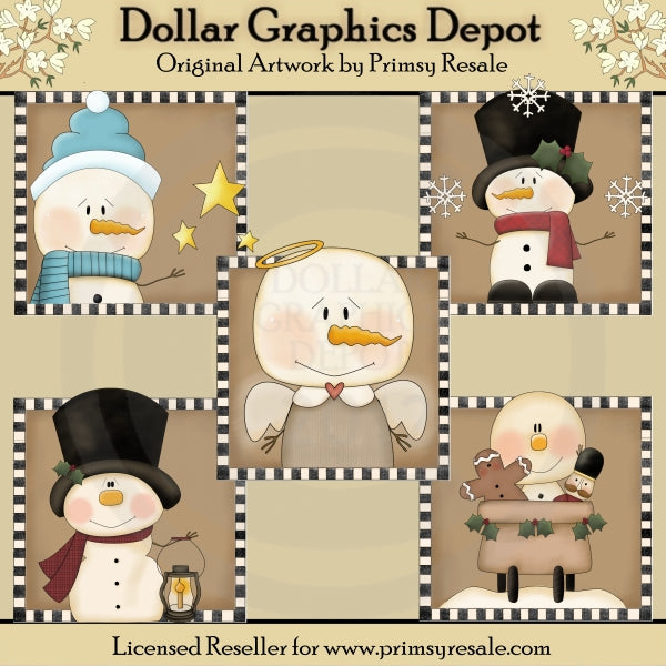 En La Caja - Muñecos De Nieve 1 - Clipart