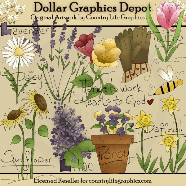 In The Garden 1 - Clip Art