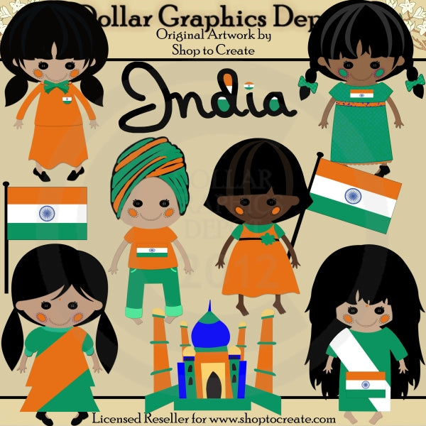 Bambole indiane - ClipArt