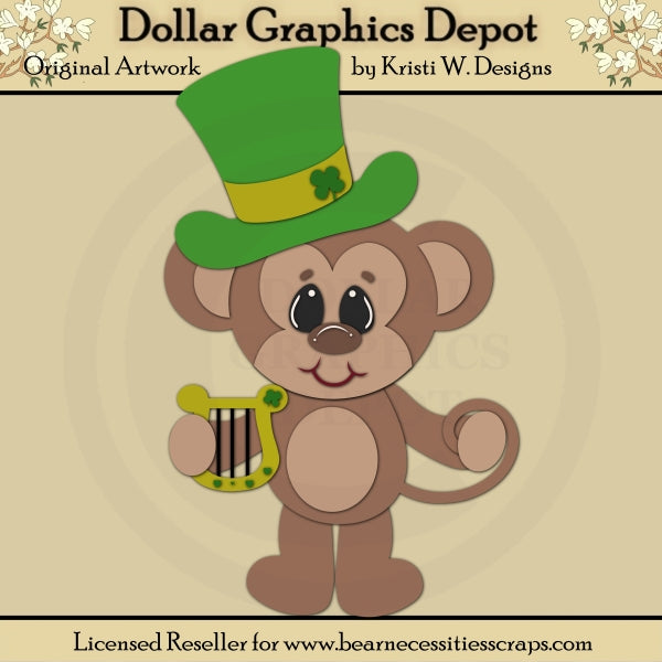 Irish Monkey 1 - File da taglio/Ricomposizione della carta - Esclusiva DCS