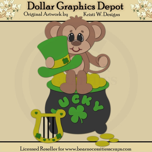 Irish Monkey 2 - File da taglio/Ricomposizione della carta - Esclusiva DCS