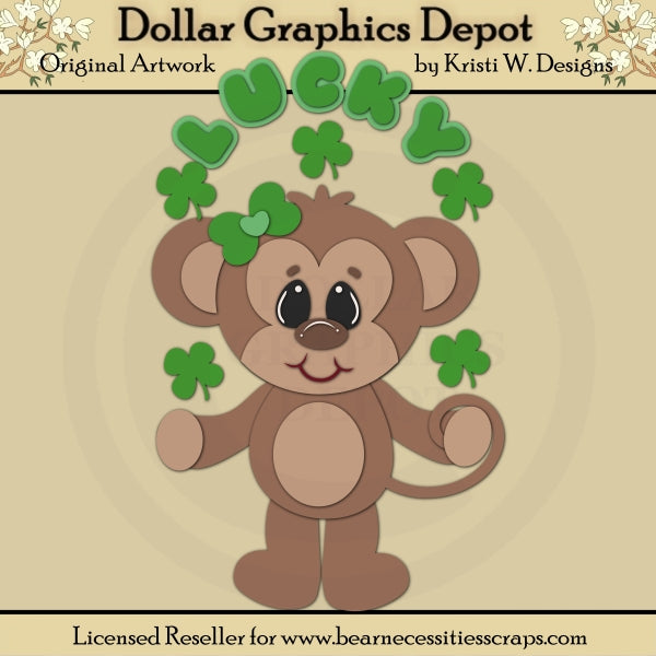 Irish Monkey 4 - File da taglio/Ricomposizione della carta - Esclusiva DCS
