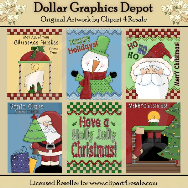 Tarjetas de notas navideñas alegres