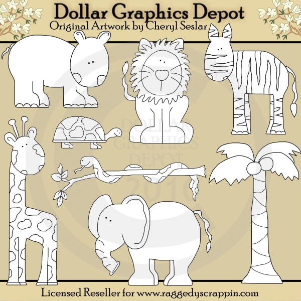 Jungle Critters - Sellos digitales - Exclusivo de DCS