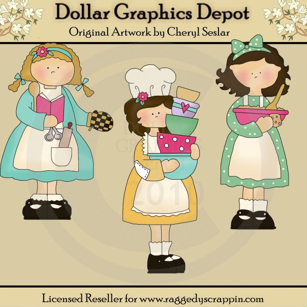Ragazze della cucina - ClipArt