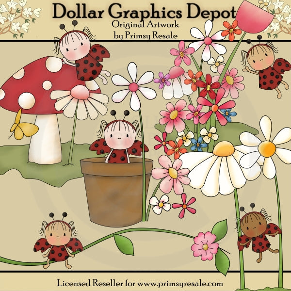 Ladybug Fairies - Clip Art