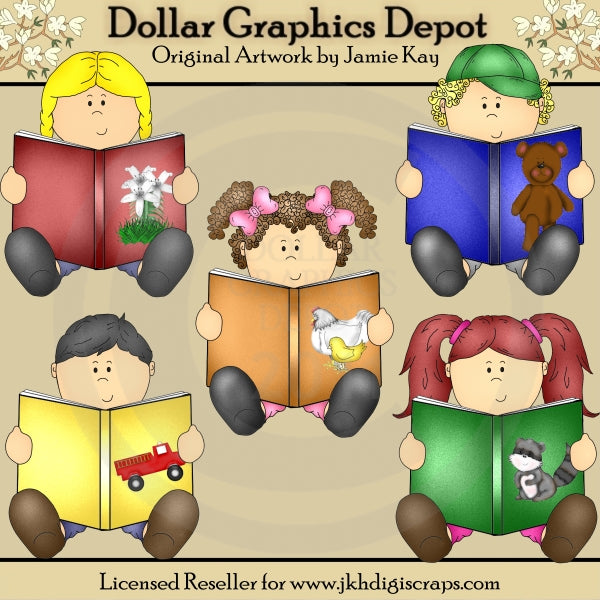 Leggiamo i bambini - ClipArt