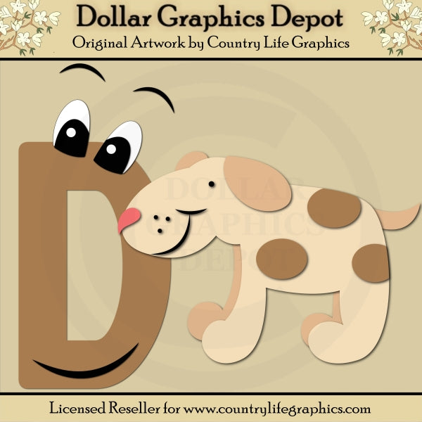 Alphabet Letter D - Cutting Files
