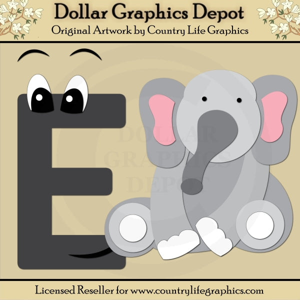 Alphabet Letter E - Cutting Files