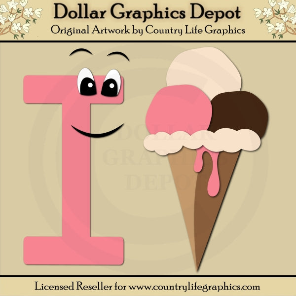 Alphabet Letter I - Cutting Files
