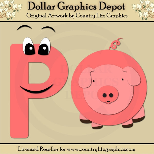 Alphabet Letter P - Cutting Files