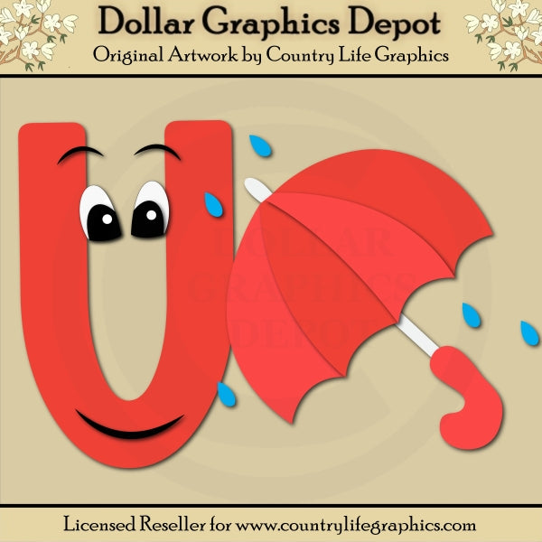 Alphabet Letter U - Cutting Files
