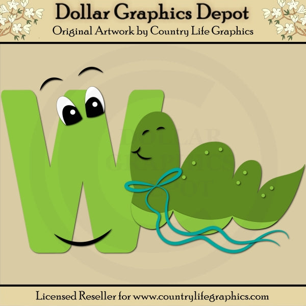 Alphabet Letter W - Cutting Files