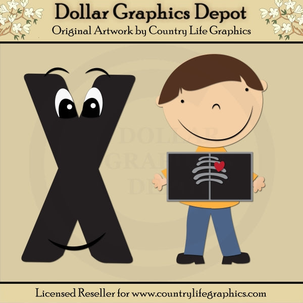Alphabet Letter X - Cutting Files
