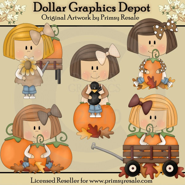 Lil' Autumn Girls - Imágenes Prediseñadas