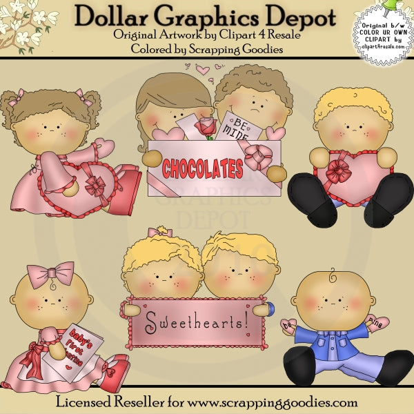 Lil' Valentine Kids 1 - ClipArt